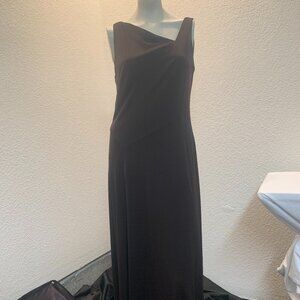 Dana Buchman cute maxi dress size 10 chocolate brown pre owned